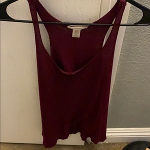 Burgundy Sleeve-less top